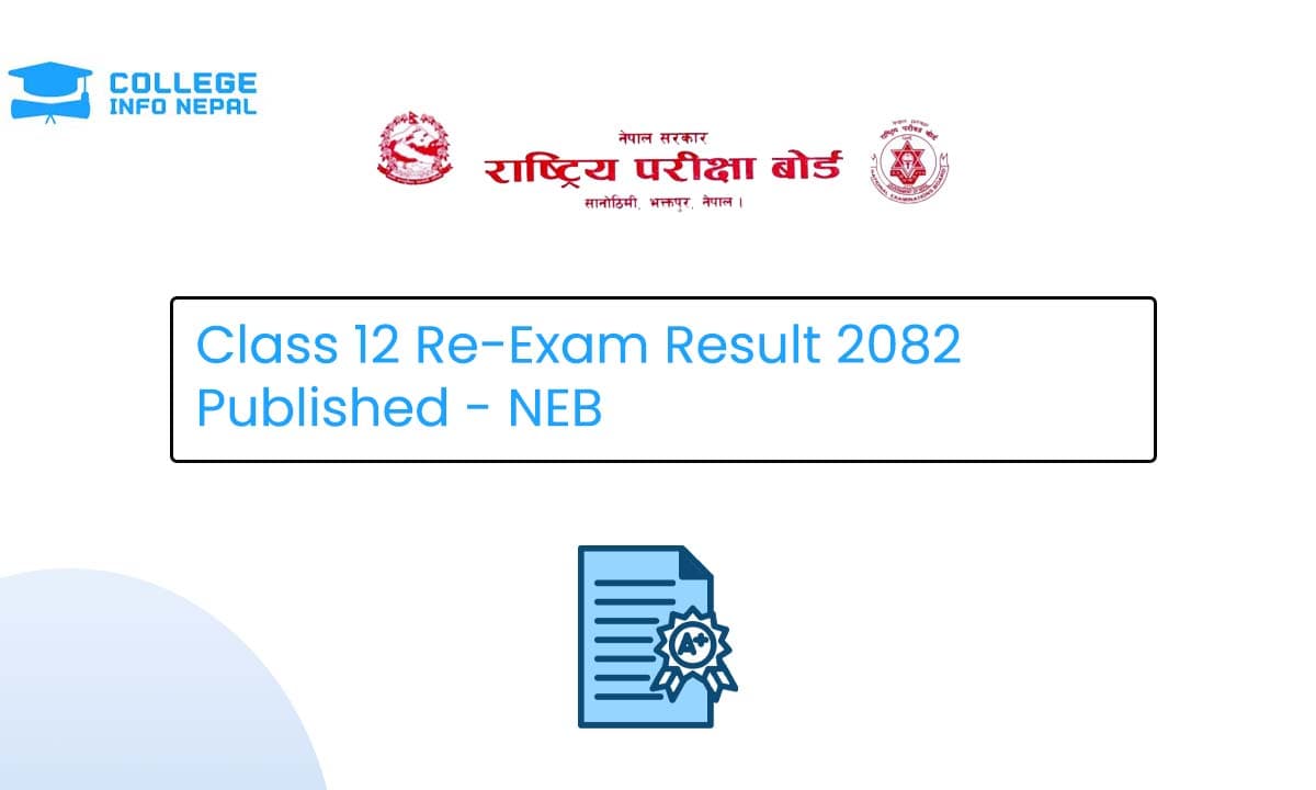 Class 12 Re-Exam Result 2082 Published - NEB