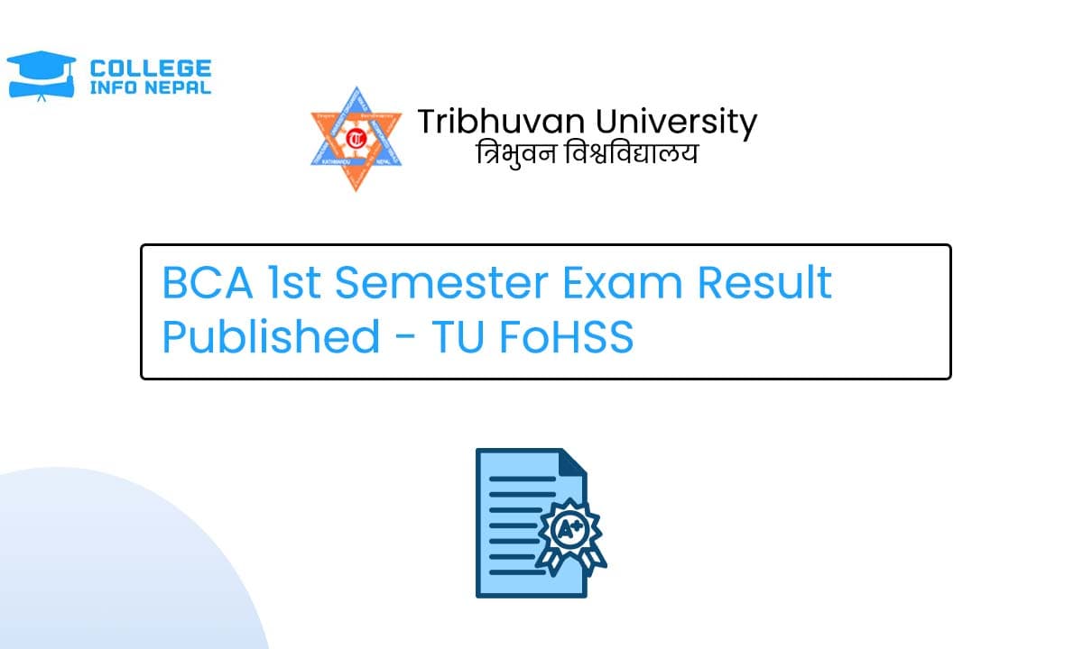 BCA 1st Semester Exam Result Published - TU FoHSS