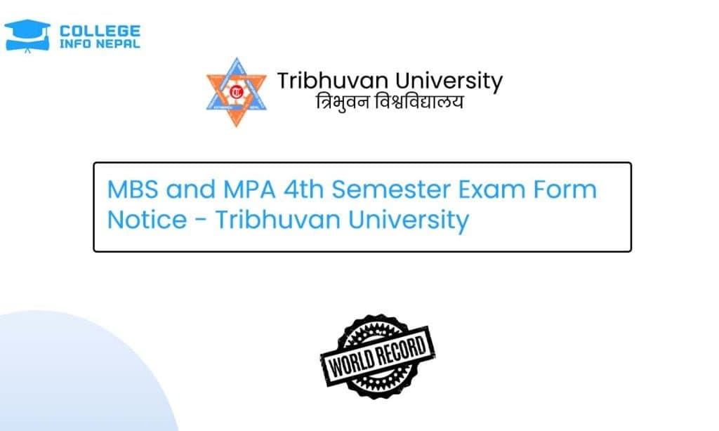 MBS and MPA 4th Semester Exam Form Notice - TU FoM