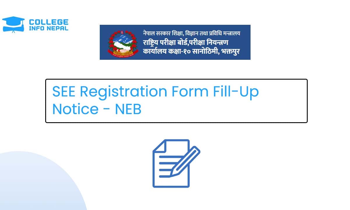 SEE 2082 Exam Form Fill-Up Notice - NEB