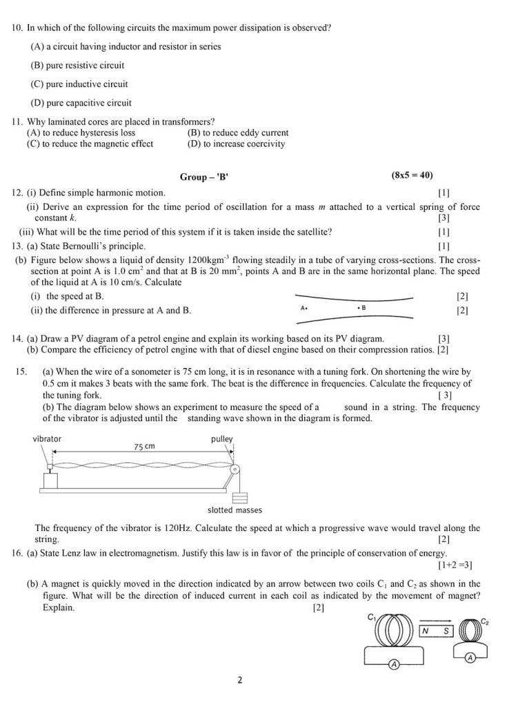 NEB Class 12 Physics Model Question 2080 2
